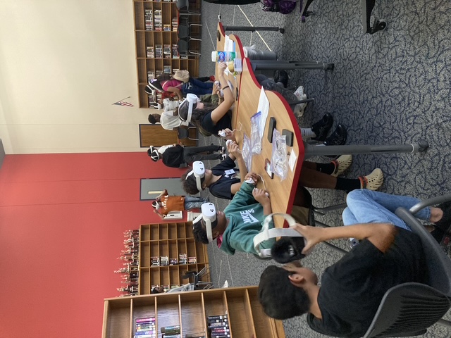 Students participating in a VRTEX STEM activity